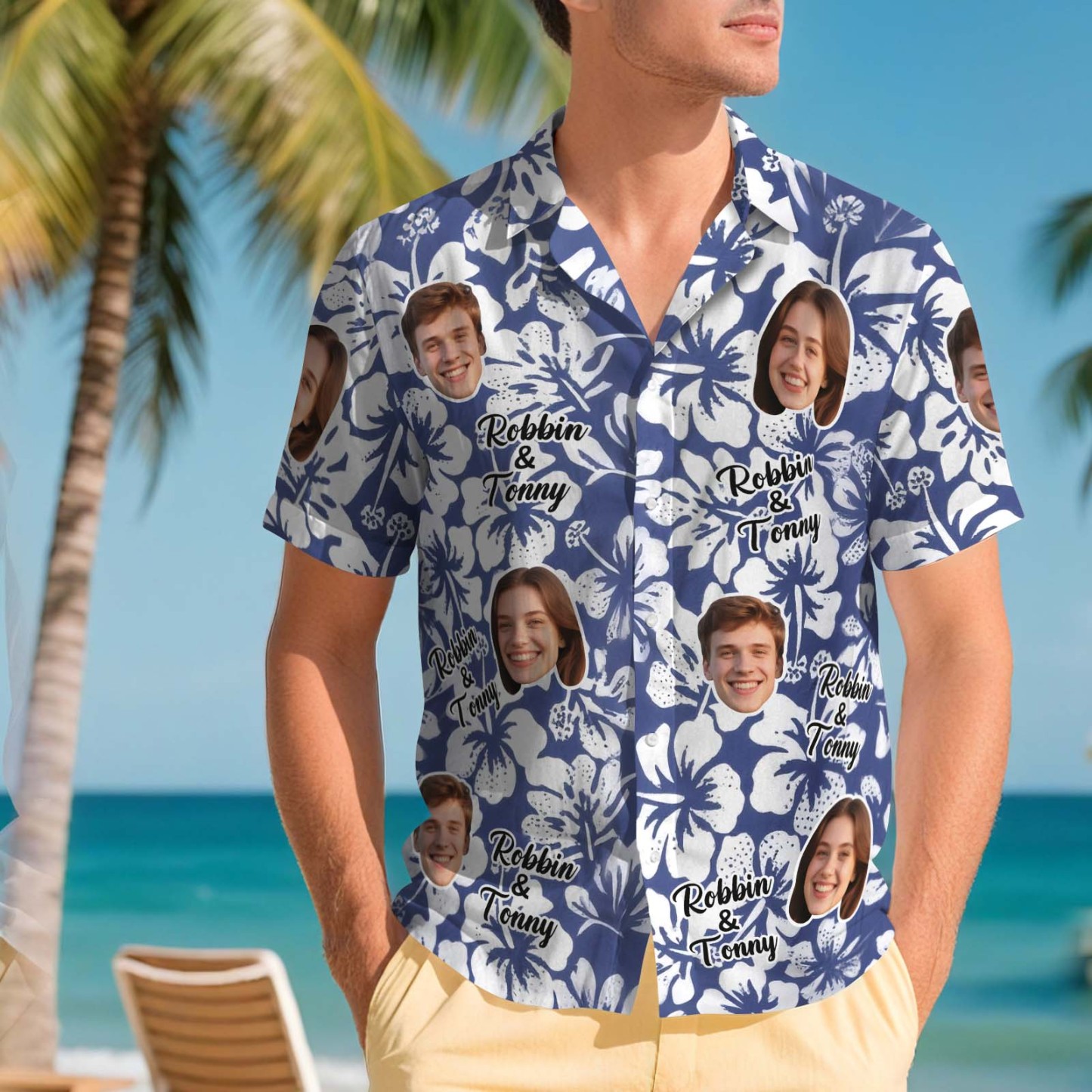 Custom Hawaiian Shirts Two Face Shirt Aloha Lush Tropical Foliage Men Hawaiian Shirt Gift for Summer Vibe Holiday - MyPhotoSocksAu