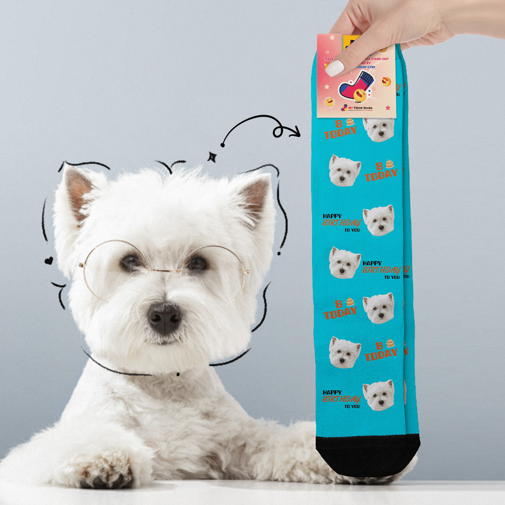 Personalized Face Socks Age and Face Socks Birthday Gift Idea Happy Birthday To You - MyPhotoSocksAu