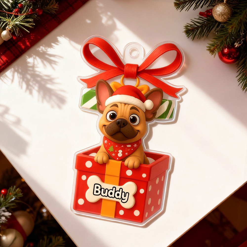 Custom Car Hanger Pet Love In Stocking for Cute Dog Cats Christmas Acrylic Gifts Lovely Gift In Memory of Your Pets Existence - MyPhotoSocksAu