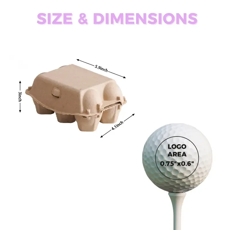 Easter Golf Ball Gift Set-6 Pack Golf Balls in Egg Carton | Funny Easter Golf Gift I Golfer Easter Basket Stuffer | Unique Golf Gift for Men Women - MyPhotoSocksAu