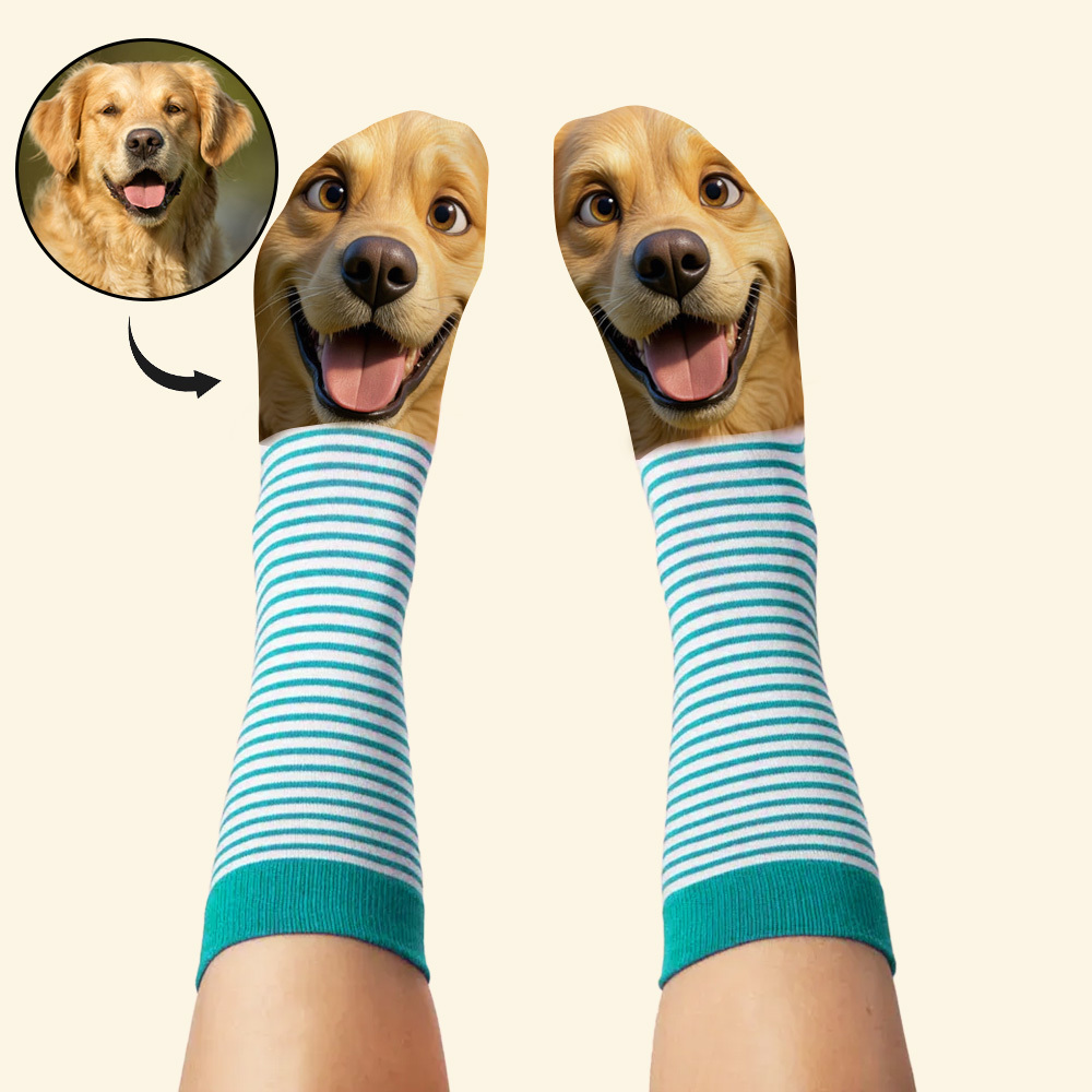 Custom Face Funny Socks Cartoon Style Photo Gifts for Him Her - MyPhotoSocksAu
