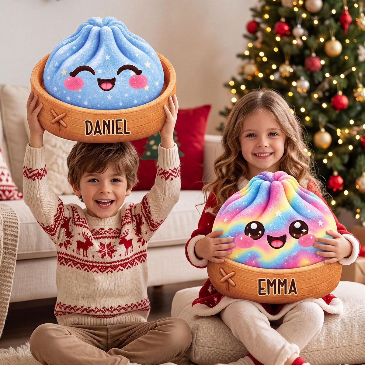 [3D Printing Effect] Colorful Dumpling Custom Shaped Pillow with Name - Personalized Gifts for Kids - MyPhotoSocksAu