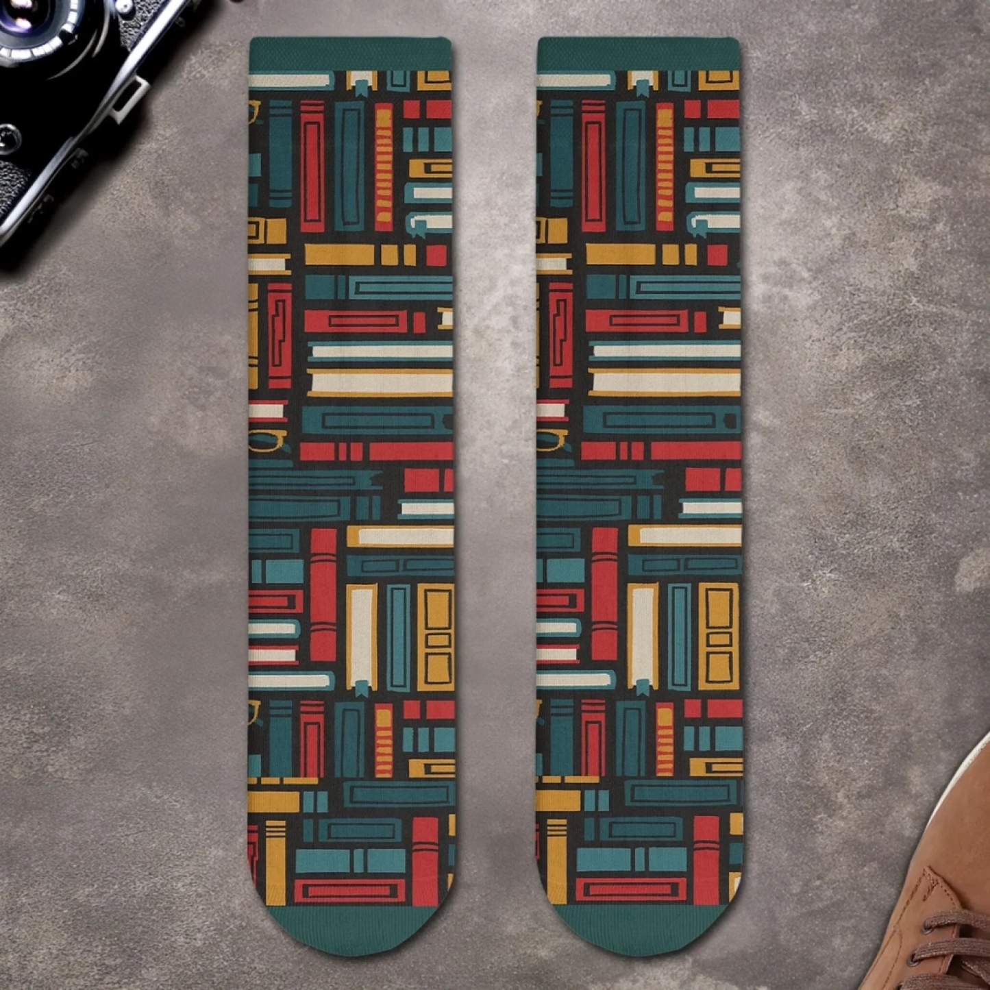 Custom Crew Socks - Personalized Bookish Gifts For Book Lovers, Bookworms, Readers - This Is My Reading Zone - MyPhotoSocksAu