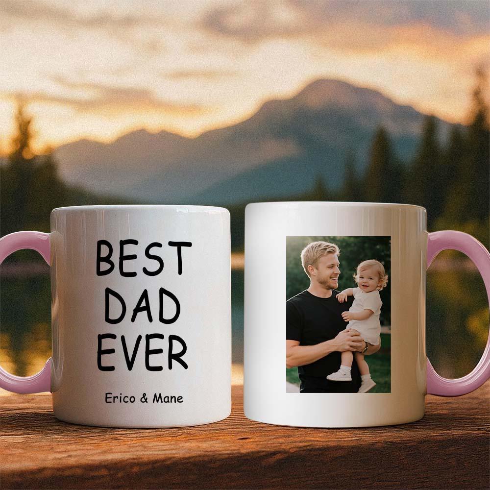 Father’s Day Gift Custom Mug Add Your Photo & Text Best Dad Ever Gift Idea - MyPhotoSocksAu