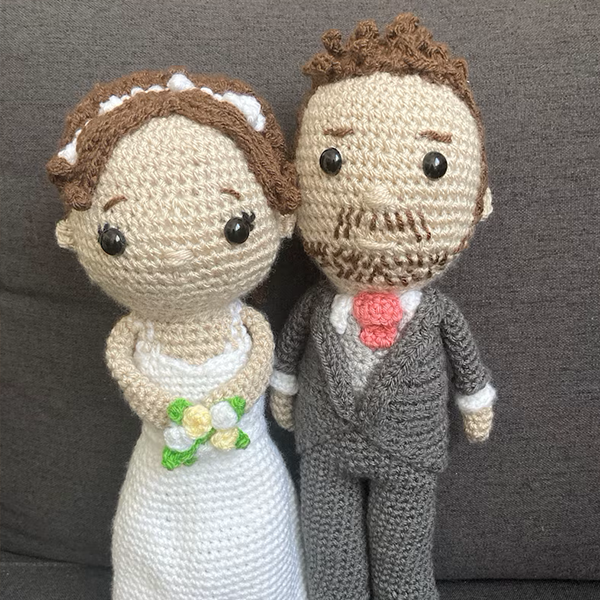 Crochet Doll Lookalike Dolls Personalized 1 Person Full Body Custom Couple/Wedding Gift - My Photo Socks AU