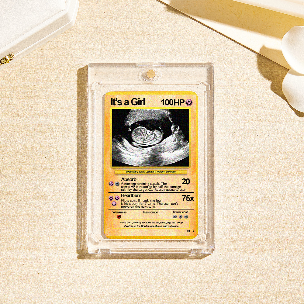 Custom Poke Card Pregnancy Announcement Personalized Pokemon Card Custom Pokemon Card Gift for Him and Her Birth Mothers Day Gift Idea - MyPhotoSocksAu