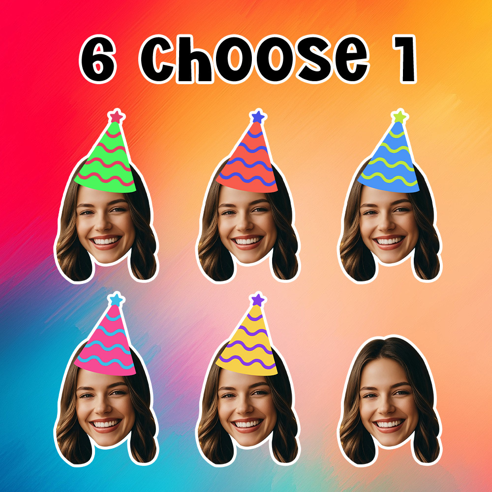 Custom Photo T-Shirt Birthday Hat Tshirt Personalized Birthday Christmas Gift for Family and Friends - MyPhotoSocksAu
