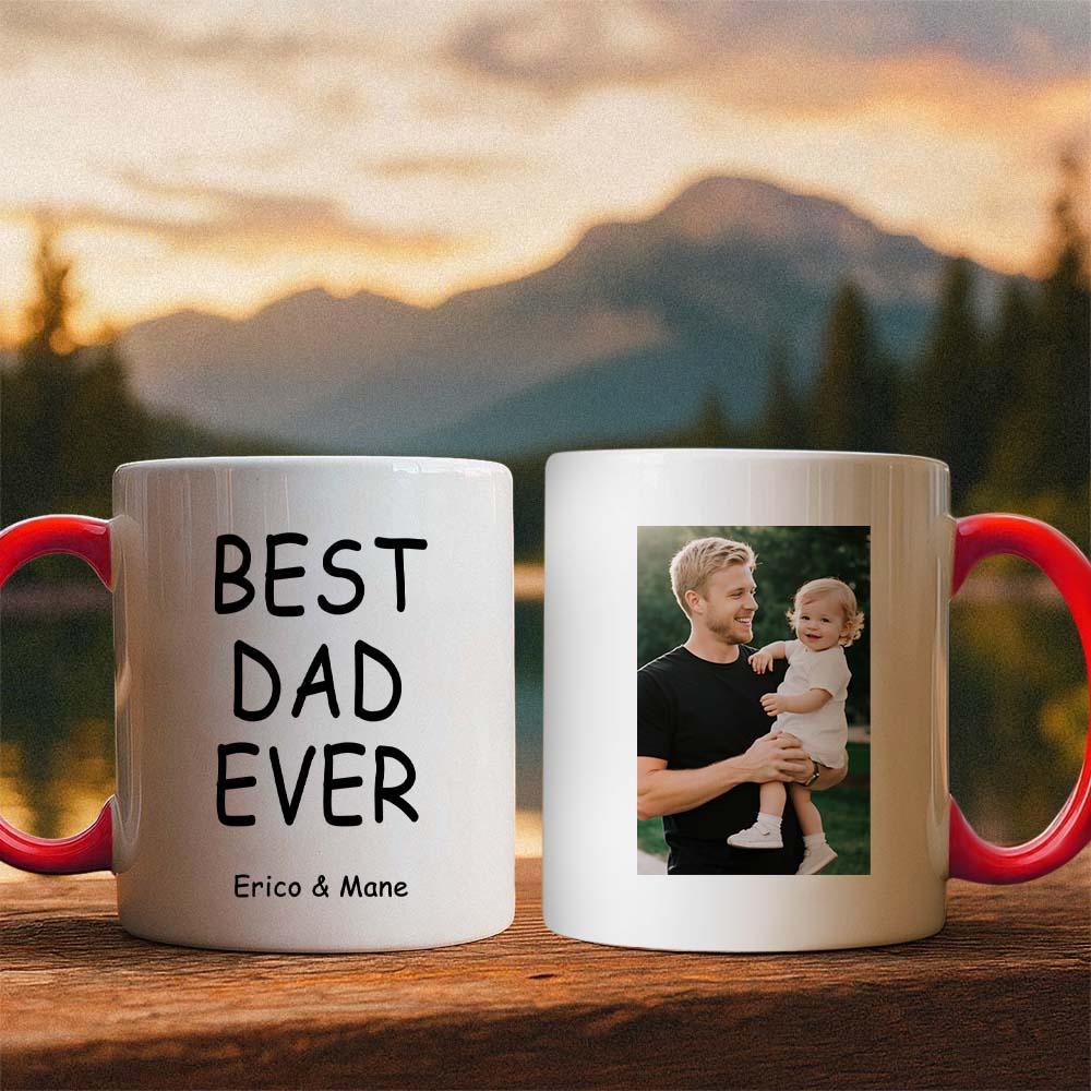 Father’s Day Gift Custom Mug Add Your Photo & Text Best Dad Ever Gift Idea - MyPhotoSocksAu