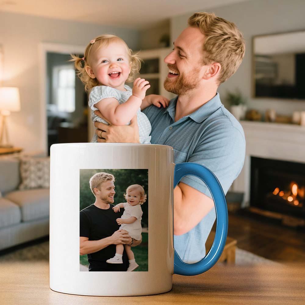 Personalized Father’s Day Mug with Photo Custom Coffee Cup for Dad Best Dad Gift - MyPhotoSocksAu