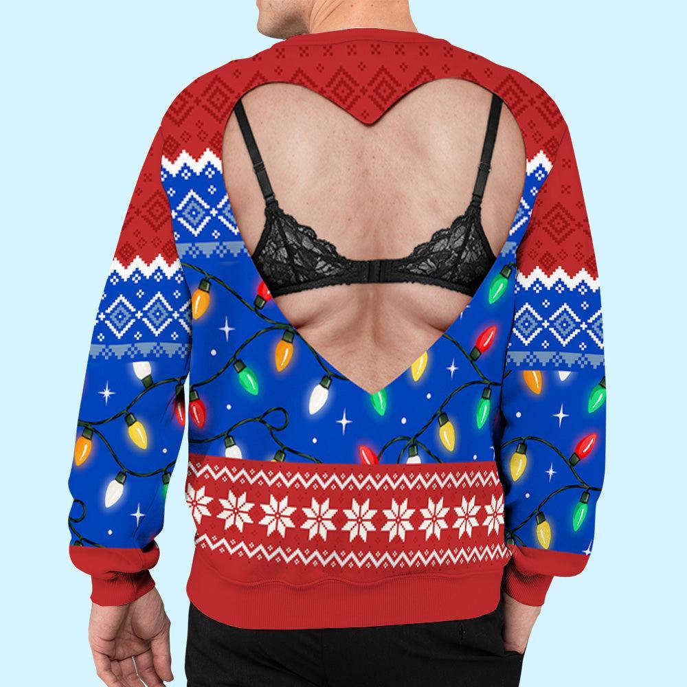 Custom Funny Ugly Sweatshirt, Couple Christmas Gift • Funny Man - Personalized All-Over-Print Sweatshirt - MyPhotoSocksAu