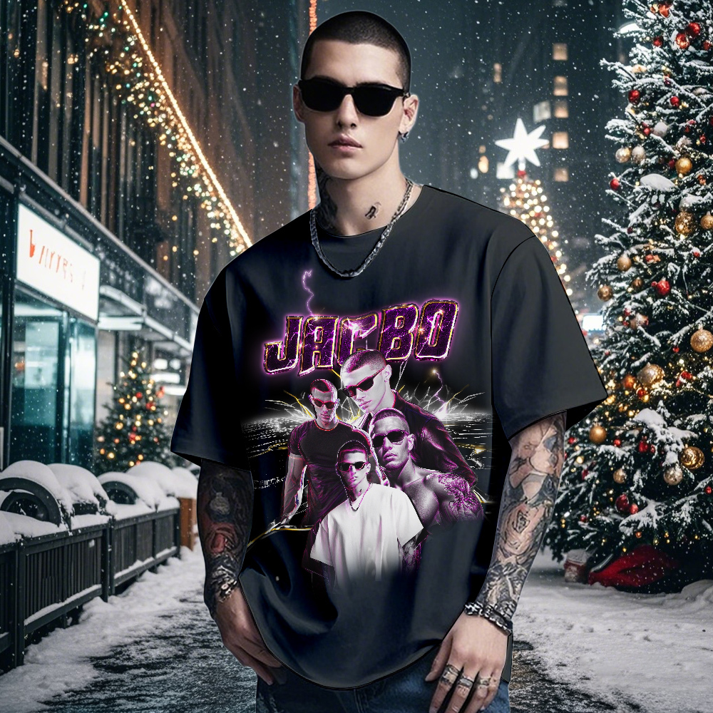 Personalized Retro Fashion Tee Custom Photo Christmas Gift with Vintage Style - MyPhotoSocksAu