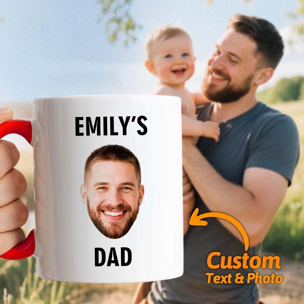 Father's Day Gift Custom Mug Add Your Photo & Text Multi-colored Mug Best Dad Ever Gift Idea - MyPhotoSocksAu