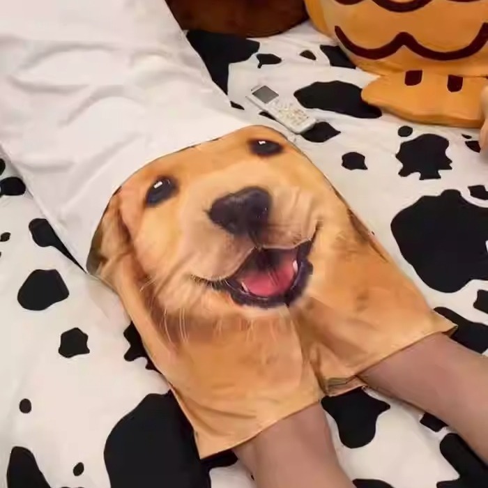 Custom Dog Face Funny Beach Trunks Men's Boxer Briefs - MyPhotoSocksAu