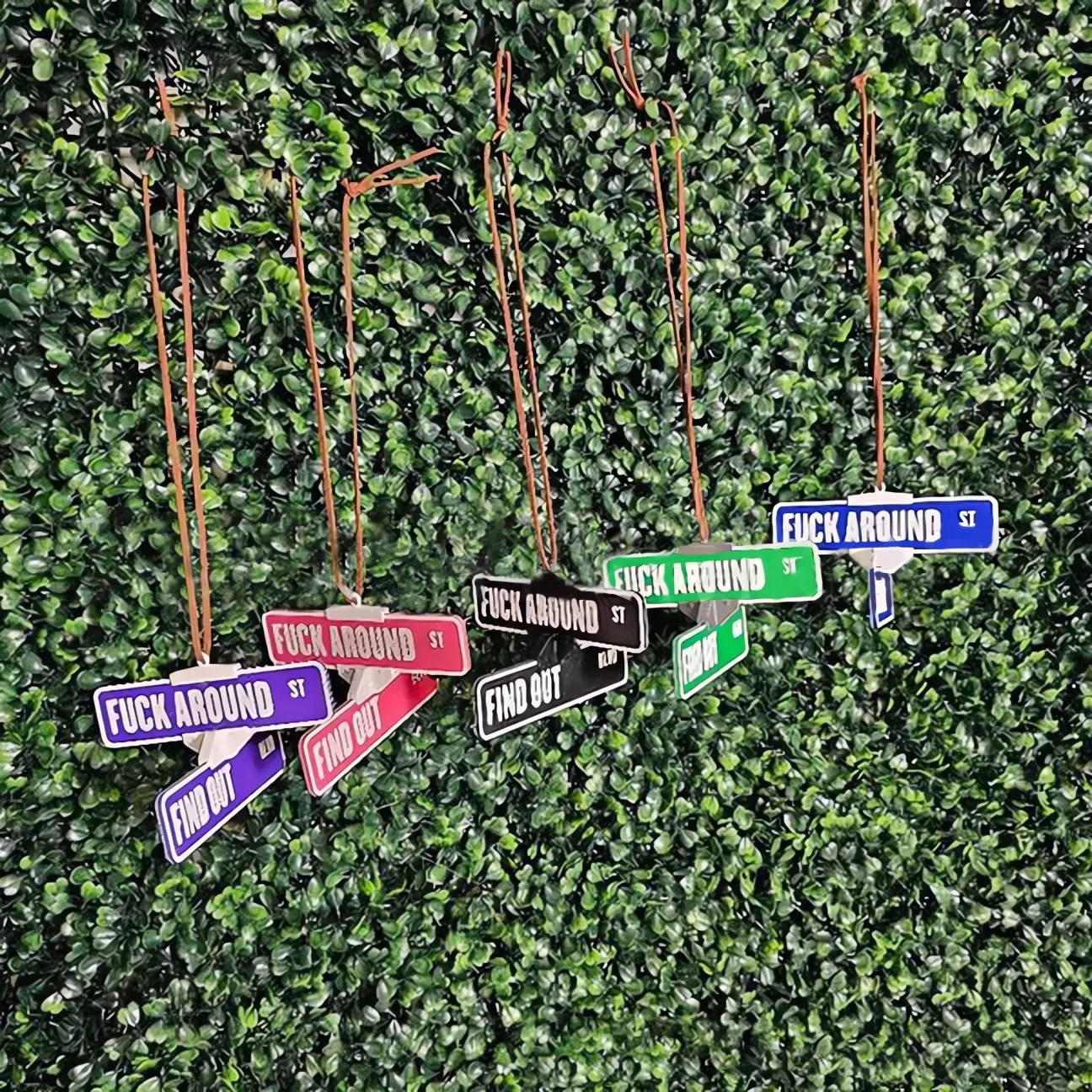 Fuck Around and Find Out Street Sign Hanger 3D Printed Funny Street Warning Sign Decoration - MyPhotoSocksAu