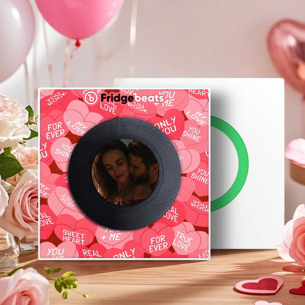 Custom Music & Photo Fridge Magnet Can Customize 1-6 Vinyl and Songs - MyPhotoSocksAu