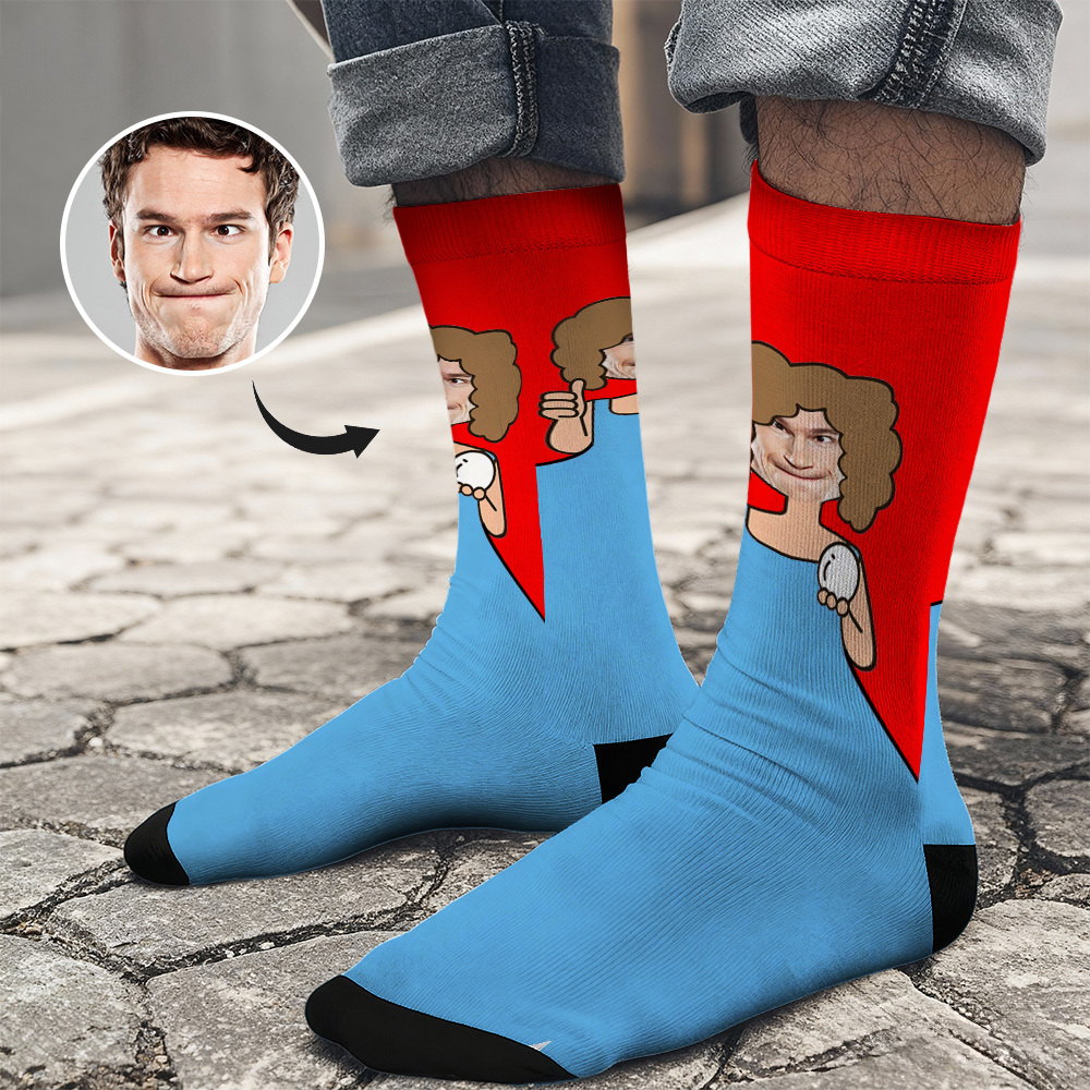 Christmas Socks Custom Face Printed Socks Personalized Funny Custom Design Best Gift Idea for Xmas - MyPhotoSocksAu