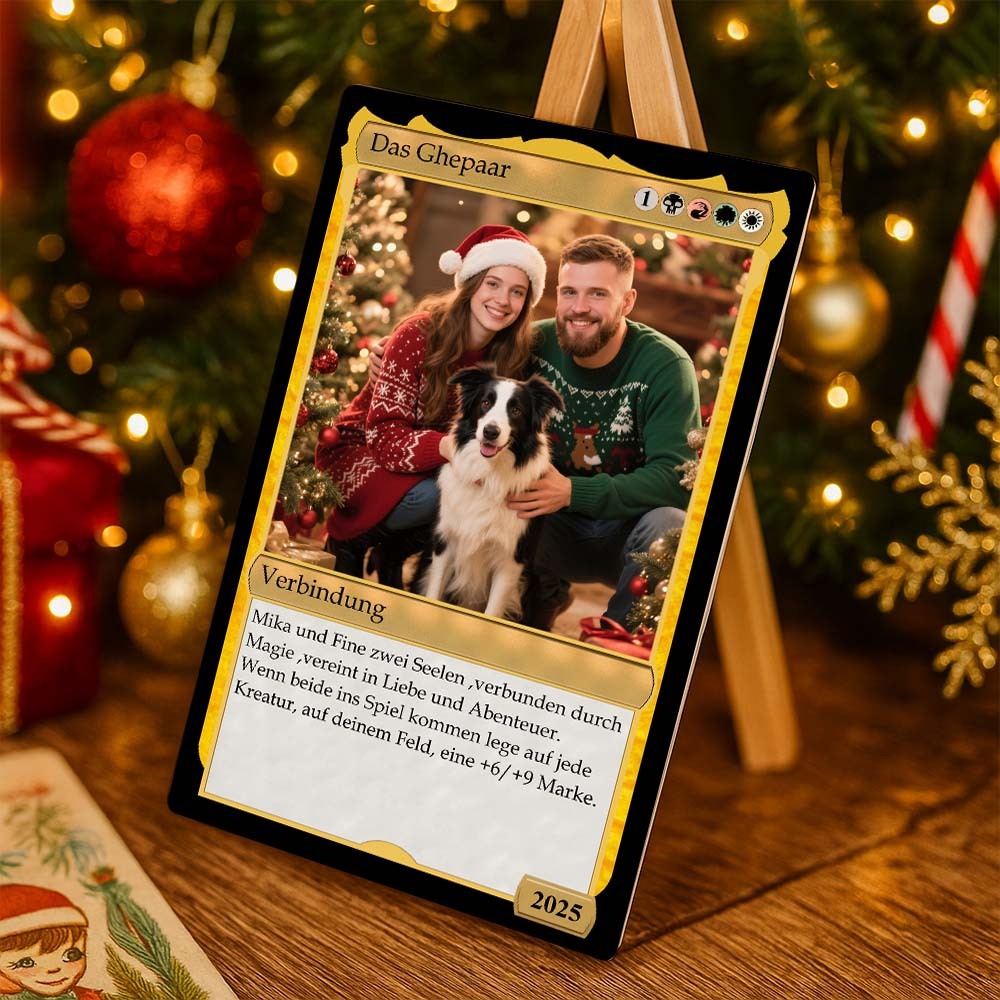 Christmas Custom Couple Card 2025 – Personalized Magic Love Card Keepsake - MyPhotoSocksAu