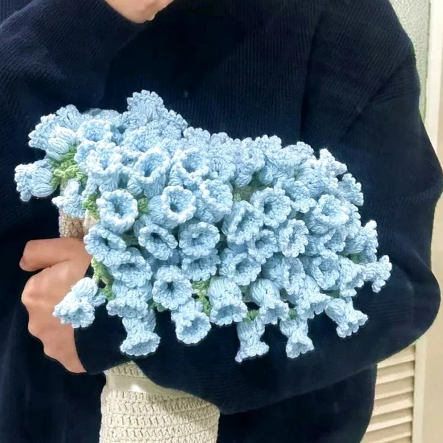Hand-Knitted Rose Blanket DIY Kit & Ready-Made Gift for Mother's Day Valentine's Day - MyPhotoSocksAu