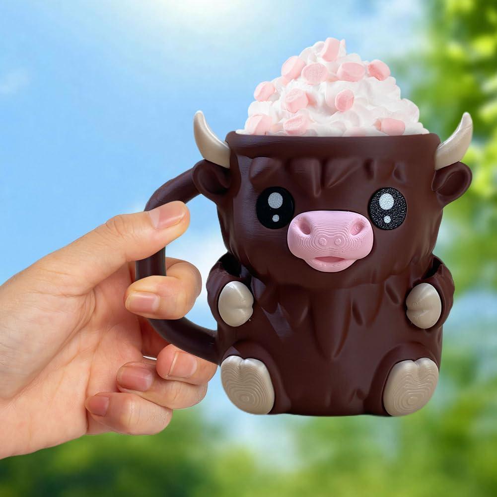 Christmas Gifts Cute Cow Style Ice Cream Pint Holder with Handle and Spoon – Reusable Antifreeze Cooler Sleeve for Ice Cream, Drinks, and Desserts Funny Cow Gifts for Ice Cream Lovers - MyPhotoSocksAu