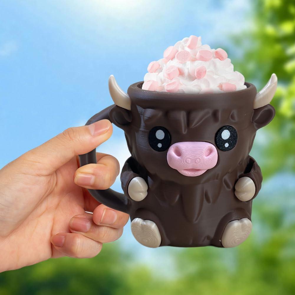 Christmas Gifts Cute Cow Style Ice Cream Pint Holder with Handle and Spoon – Reusable Antifreeze Cooler Sleeve for Ice Cream, Drinks, and Desserts Funny Cow Gifts for Ice Cream Lovers - MyPhotoSocksAu
