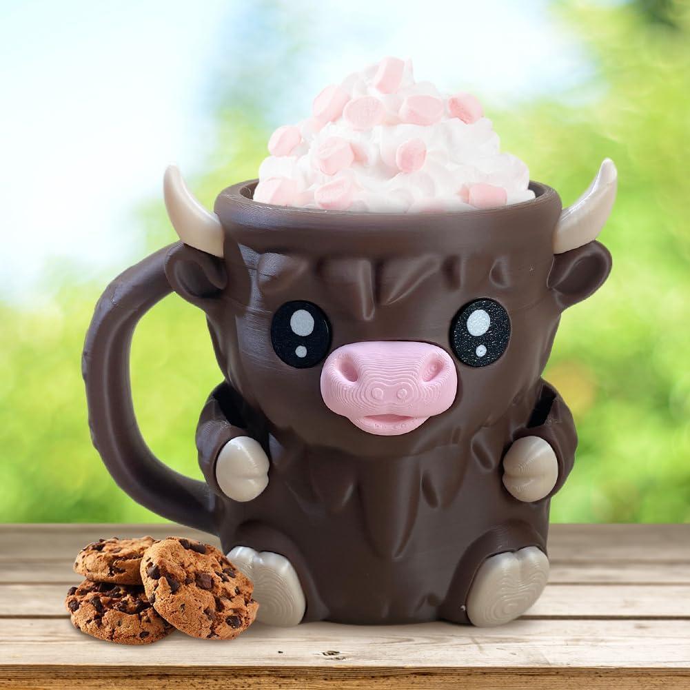 Christmas Gifts Cute Cow Style Ice Cream Pint Holder with Handle and Spoon – Reusable Antifreeze Cooler Sleeve for Ice Cream, Drinks, and Desserts Funny Cow Gifts for Ice Cream Lovers - MyPhotoSocksAu