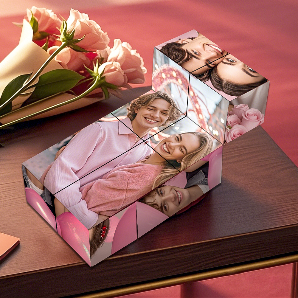 Custom Photo Rubic's Cube Infinity Photo Cube Folding Couple Photo Cube Gifts For Christmas Gifts - MyPhotoSocksAu