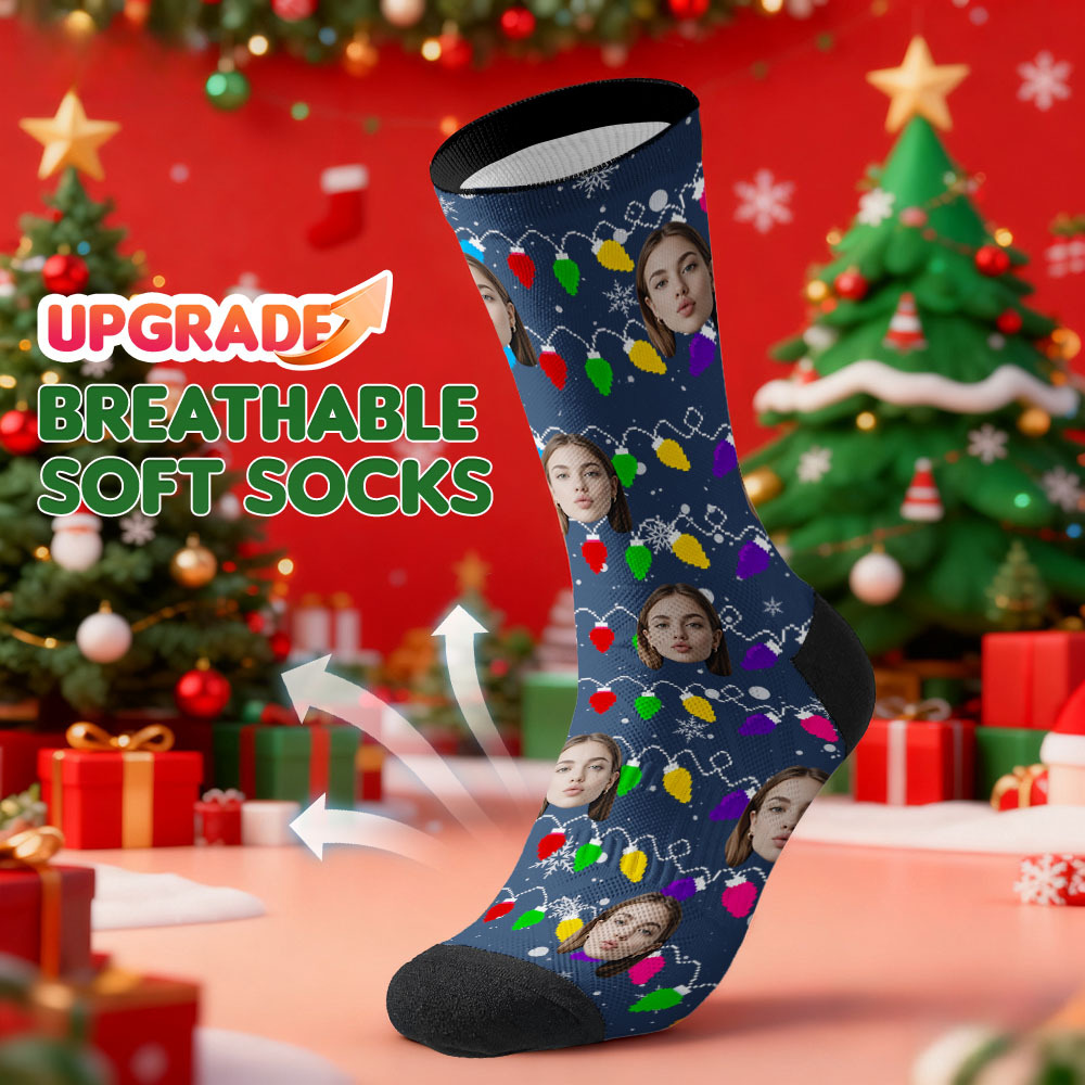 Personalized Pet Dog Theme Socks Christmas Socks Custom I Love You Socks Pet Lover Santa Socks Gift - MyPhotoSocksAu