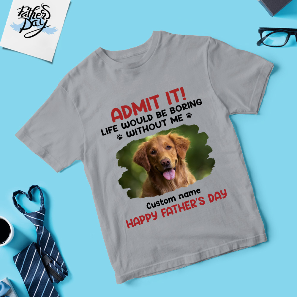 Custom Photo Shirt With Name Personalized Dad Shirt World's Best Dad Father's Day Shirt Gift For Father - MyPhotoSocksAu