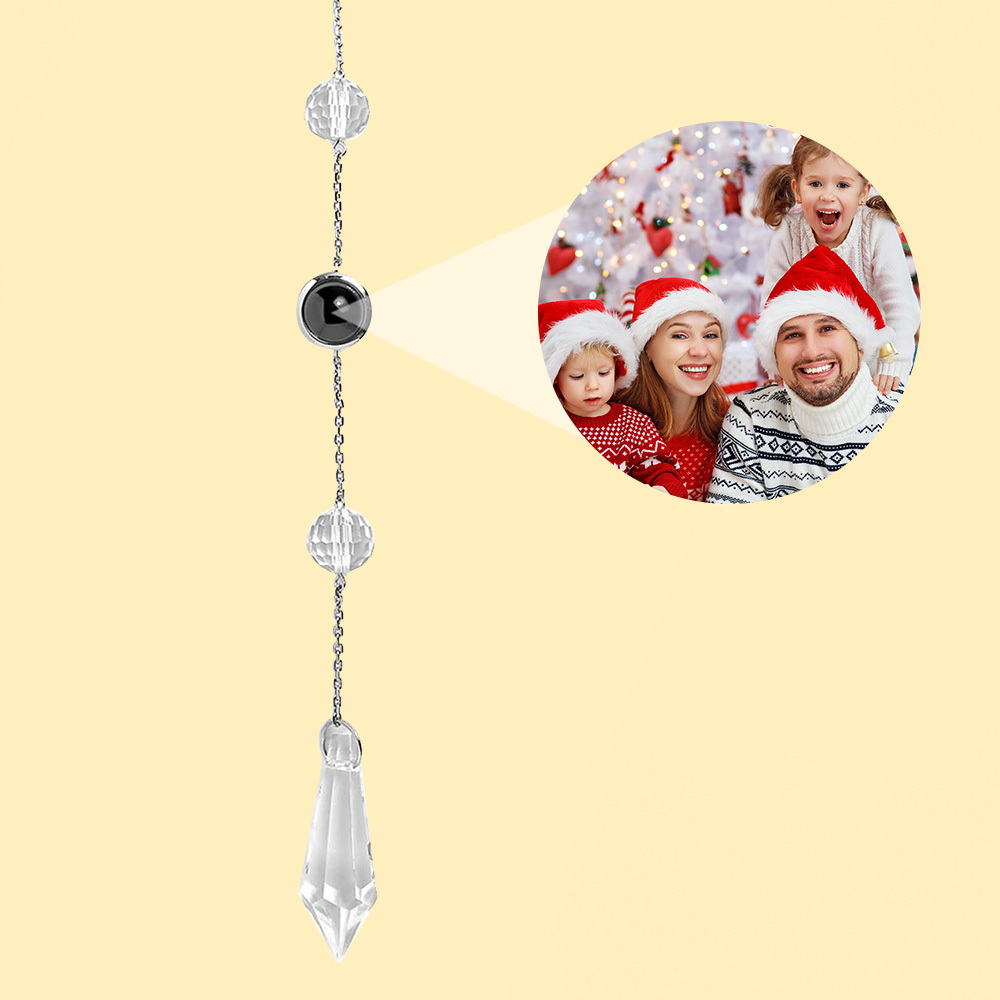 Personalized Ornate Snowflake Photo Ornament Projection Gem Ornament Christmas Tree Ornament Christmas Gifts - MyPhotoSocksAu