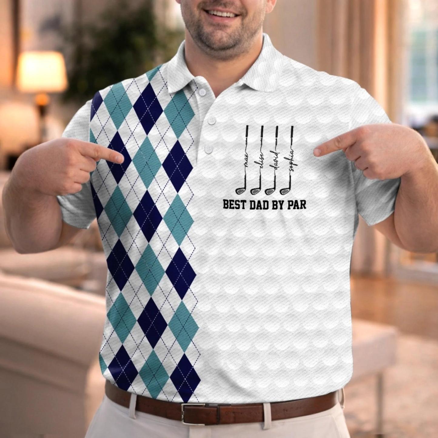 Custom All Over Print Polo Shirt - Personalized Father's Day Birthday Golf Gifts For Dad, Grandpa - Another Day Another Round - MyPhotoSocksAu
