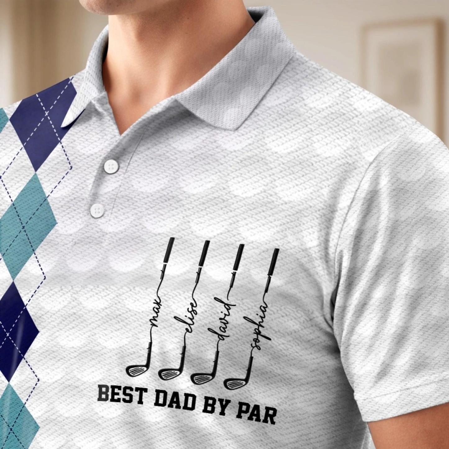 Custom All Over Print Polo Shirt - Personalized Father's Day Birthday Golf Gifts For Dad, Grandpa - Another Day Another Round - MyPhotoSocksAu