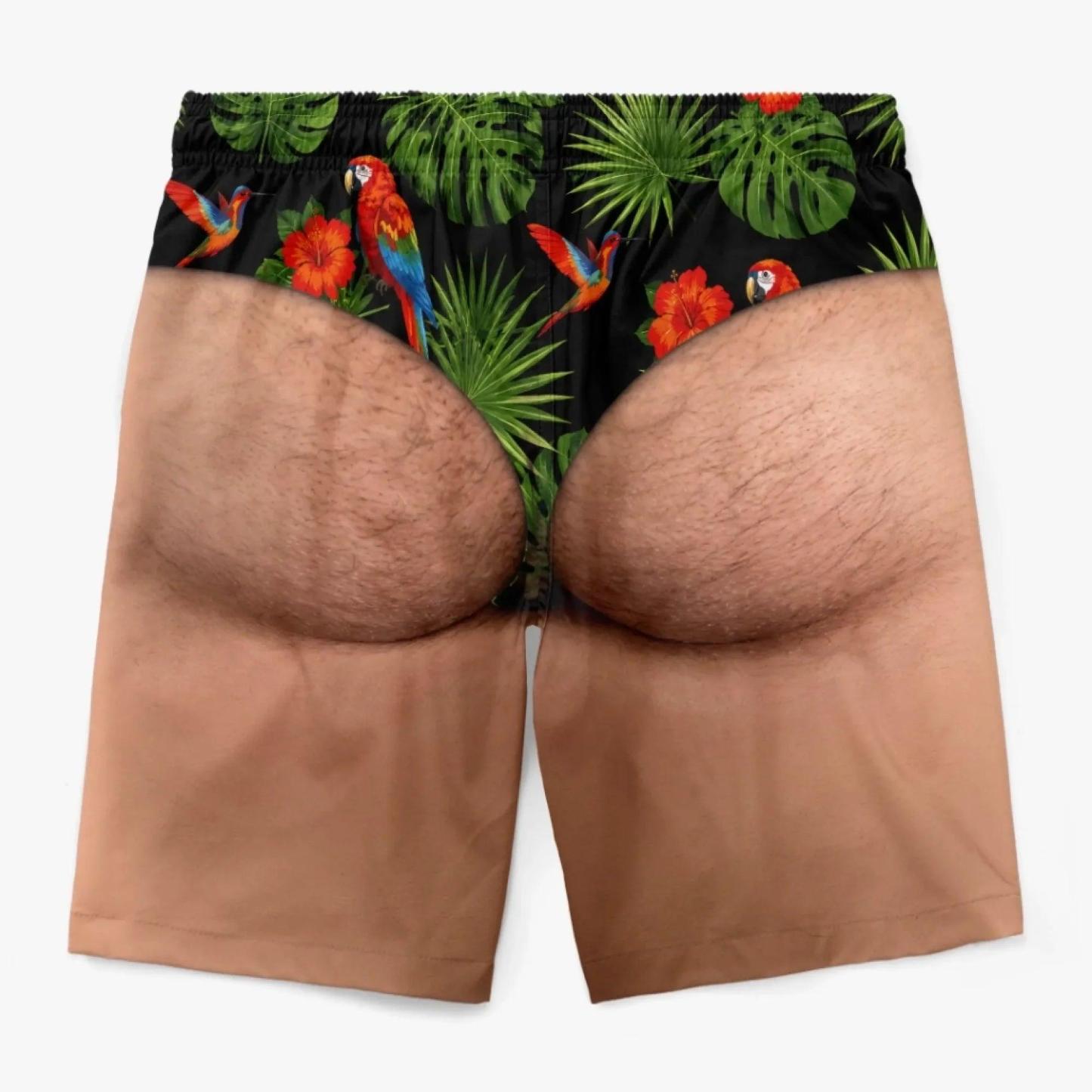 Custom Funny Men Swim Trunks Novelty Optical Illusion Swim Shorts Funny Novelty Party Board Shorts Gift for Husband Boyfriend - MyPhotoSocksAu