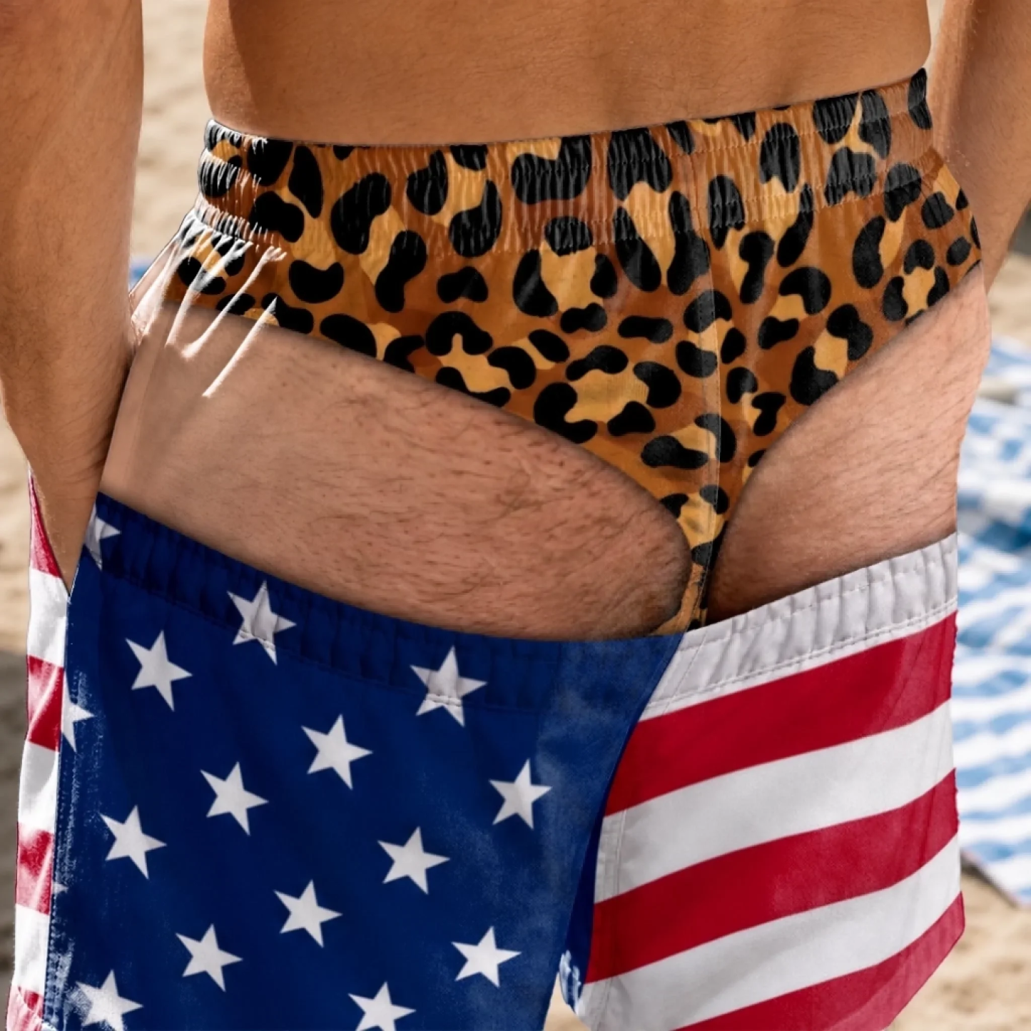 Custom Funny Men Swim Trunks Novelty Optical Illusion Swim Shorts Funny Novelty Party Board Shorts Gift for Husband Boyfriend - MyPhotoSocksAu