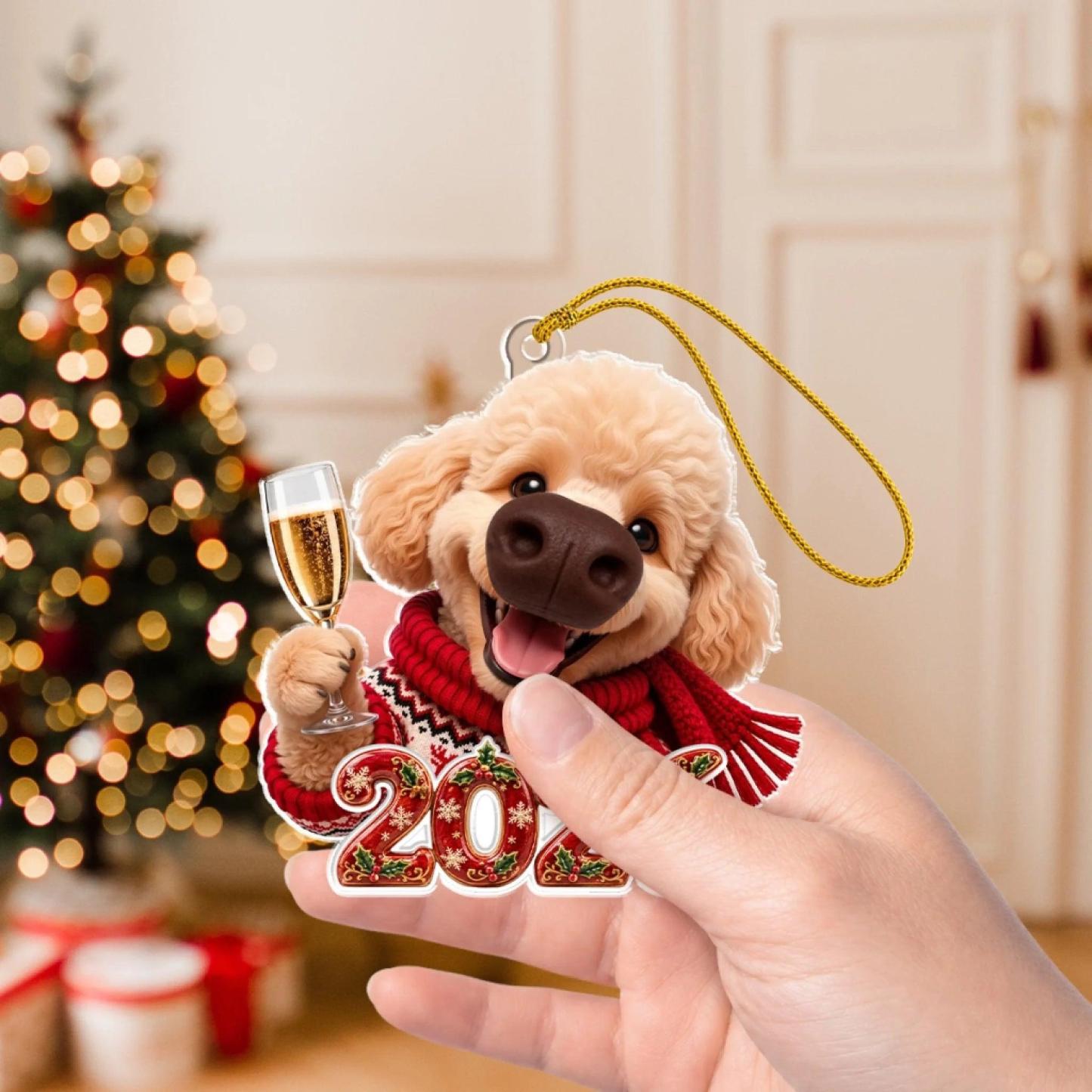 Custom Christmas Decor Home Birthday Gifts For Dog Lovers • Cheers And Boops - Personalized Nose Squishy Ornament - MyPhotoSocksAu