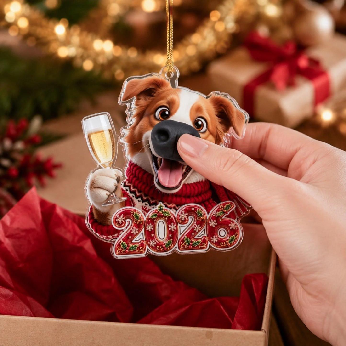 Custom Christmas Decor Home Birthday Gifts For Dog Lovers • Cheers And Boops - Personalized Nose Squishy Ornament - MyPhotoSocksAu
