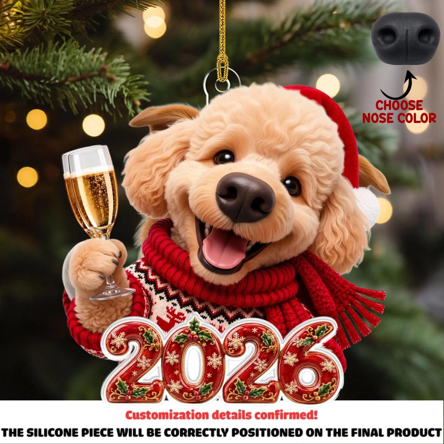 Custom Christmas Decor Home Birthday Gifts For Dog Lovers • Cheers And Boops - Personalized Nose Squishy Ornament - MyPhotoSocksAu