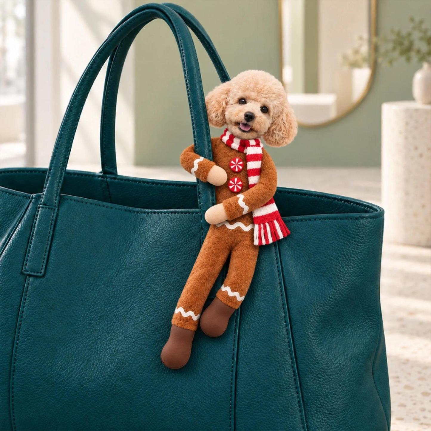 Custom Funny Pet Photo Christmas Plush Doll Gifts For Pet Lovers • My Merry Pup - Personalized Poseable Plush Doll - MyPhotoSocksAu