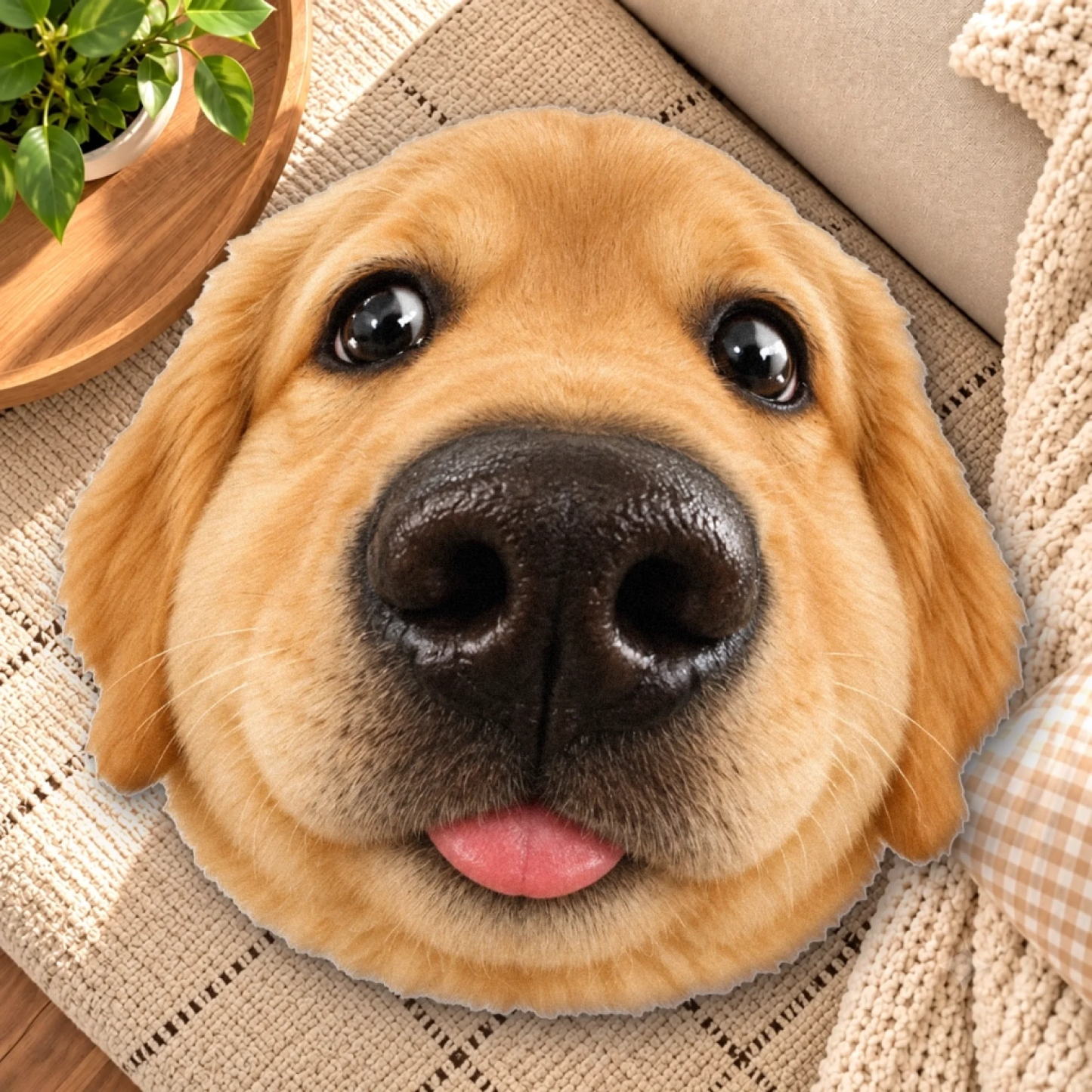 Custom Photo Funny Fisheye Pet Lover Gifts - Personalized Pet Face Pillow - MyPhotoSocksAu
