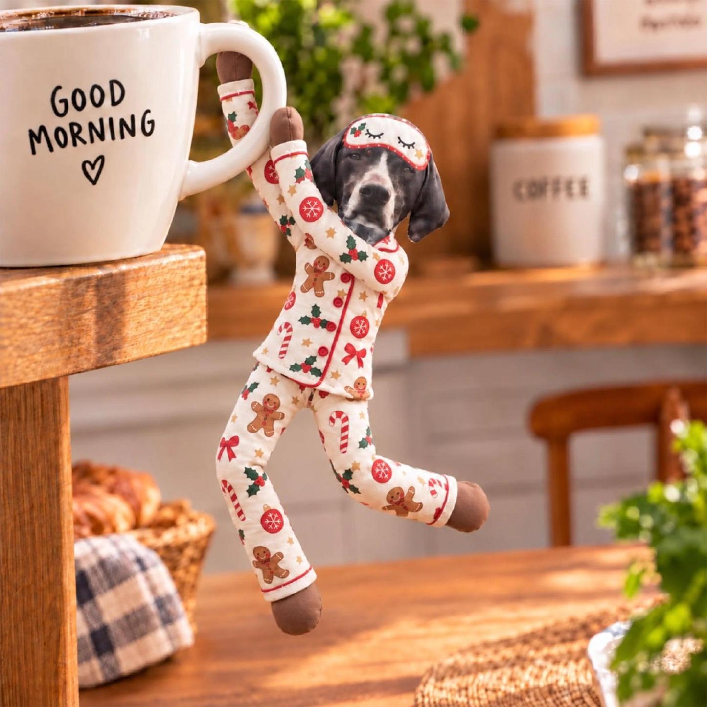 Custom Funny Pet Photo Christmas Plush Doll Gifts For Pet Lovers • My Merry Pup - Personalized Poseable Plush Doll - MyPhotoSocksAu