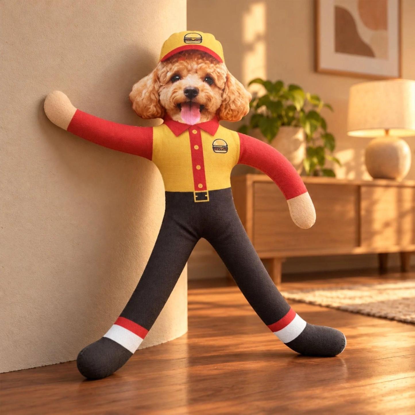 Custom Funny Pet Photo Christmas Plush Doll Gifts For Pet Lovers • My Merry Pup - Personalized Poseable Plush Doll - MyPhotoSocksAu