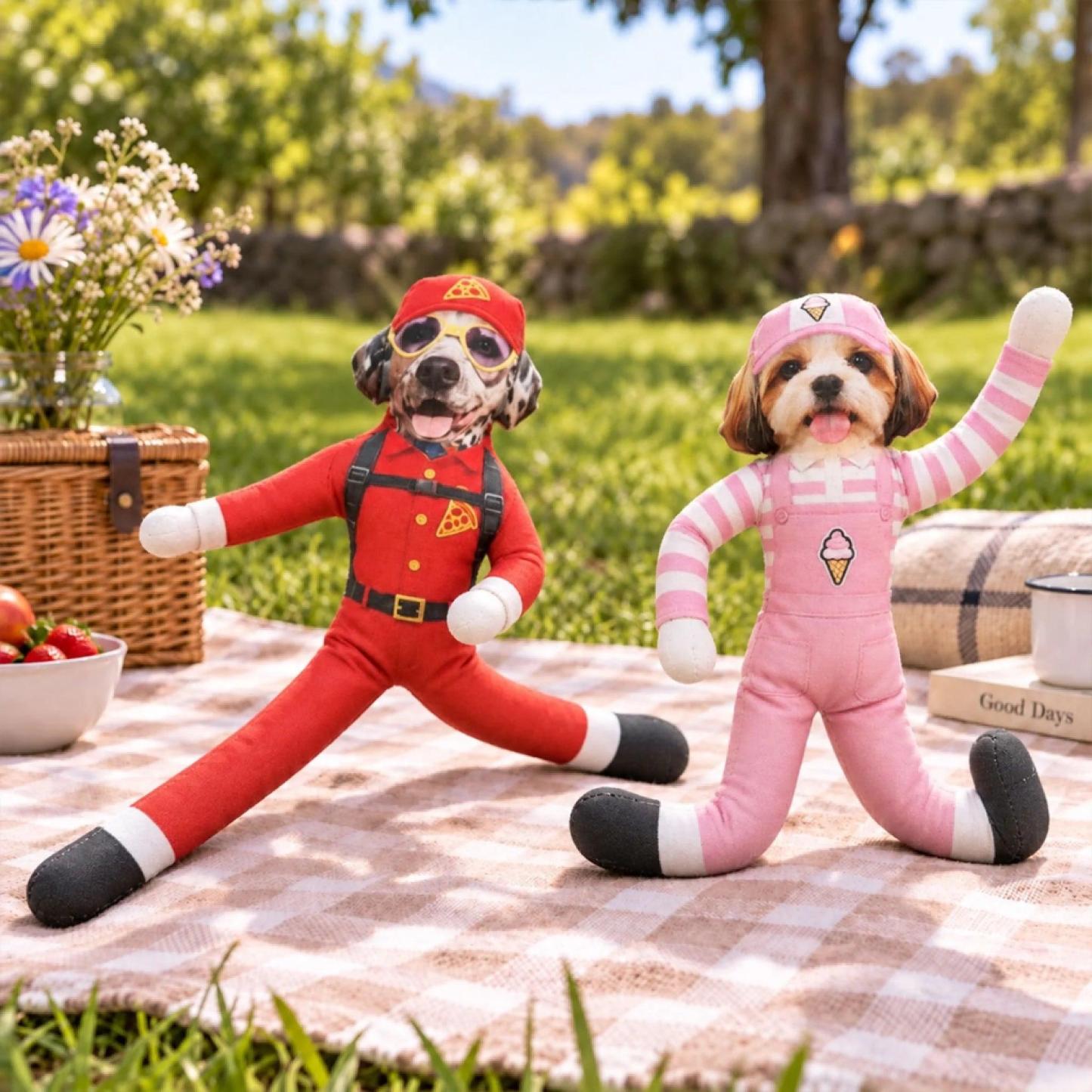 Custom Funny Pet Photo Christmas Plush Doll Gifts For Pet Lovers • My Merry Pup - Personalized Poseable Plush Doll - MyPhotoSocksAu