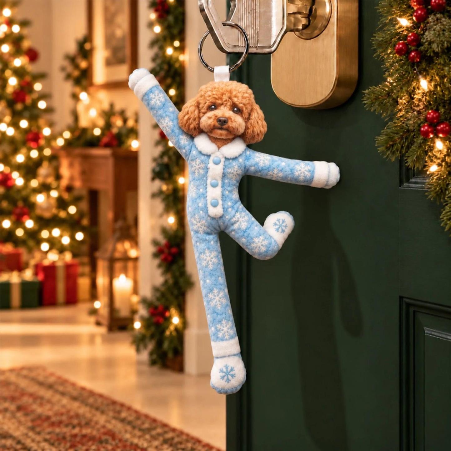 Custom Funny Pet Photo Christmas Plush Doll Gifts For Pet Lovers • My Merry Pup - Personalized Poseable Plush Doll - MyPhotoSocksAu