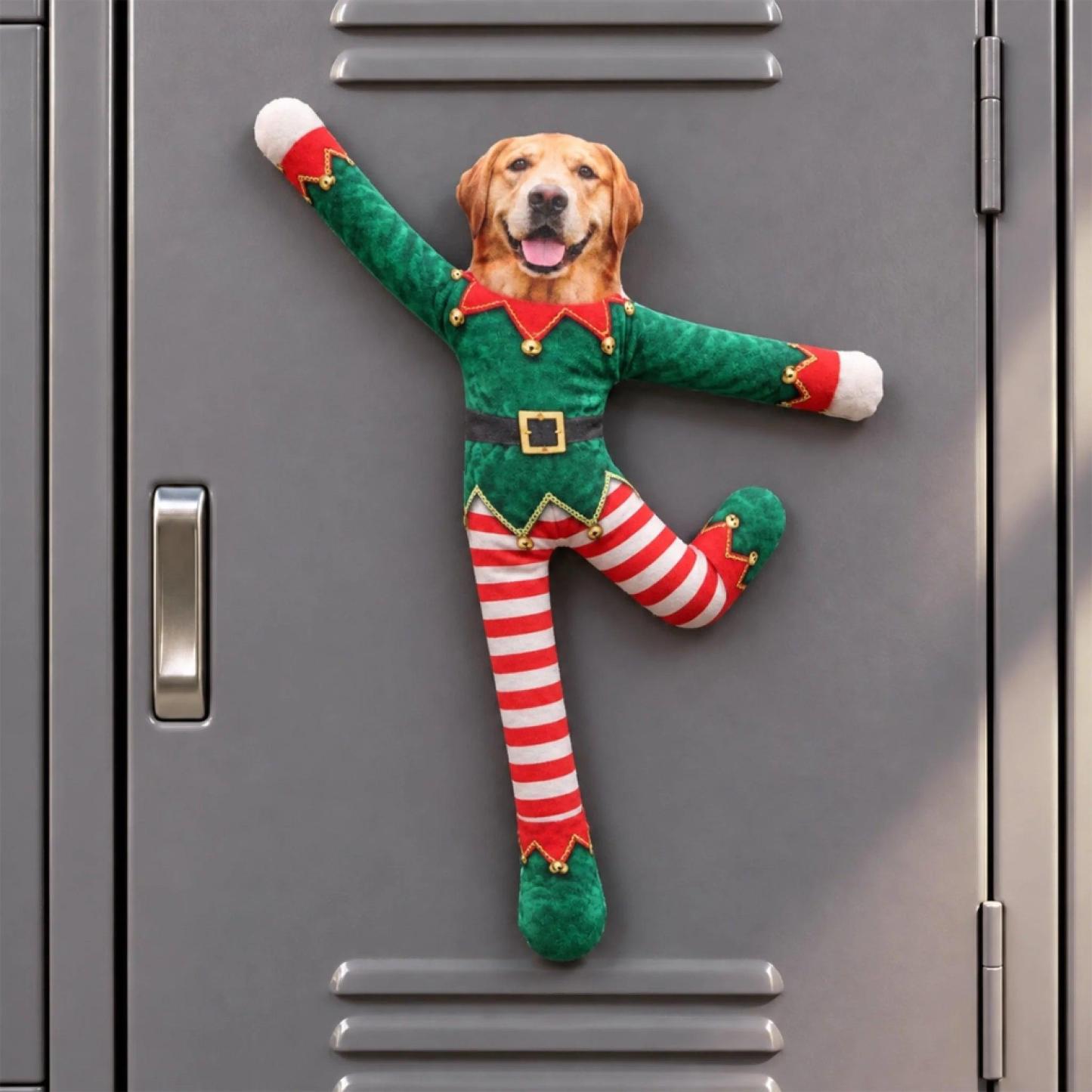 Custom Funny Pet Photo Christmas Plush Doll Gifts For Pet Lovers • My Merry Pup - Personalized Poseable Plush Doll - MyPhotoSocksAu