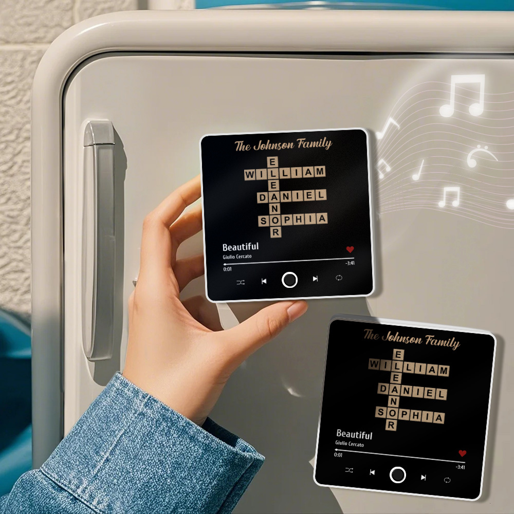 Custom Photo Album Music Fridge Magnet Flower Custom Music Fridge Magnet Pro - MyPhotoSocksAu