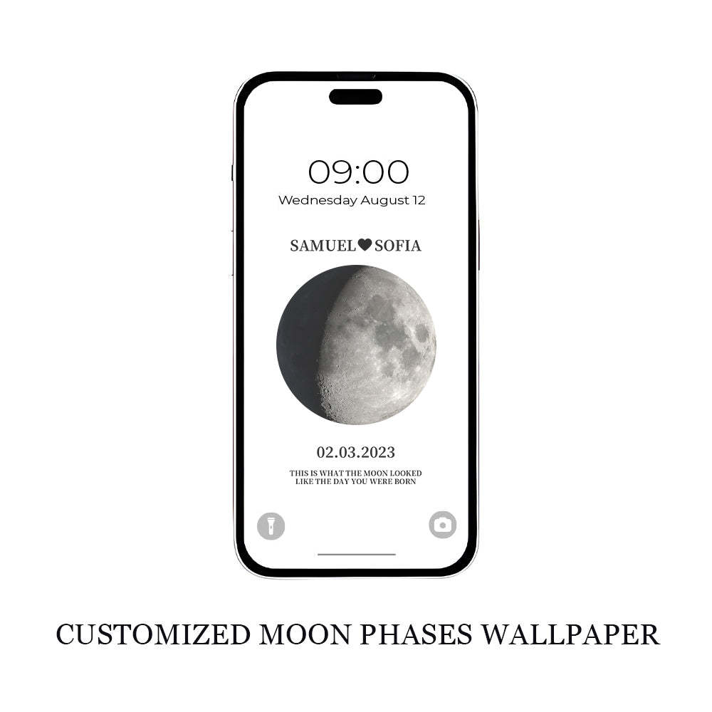 Customized Moon Phases Wallpaper - My Photo Socks AU
