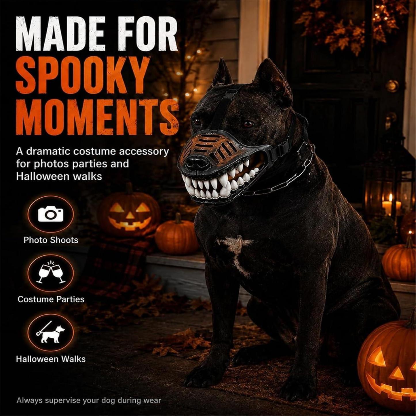 Monster Dog Muzzle, Dog Training Muzzle, Prevents Barking,Chews,for Small,Medium and Large Dogs,for Halloween,Party Costume Or Treat with Adjustable Straps - MyPhotoSocksAu