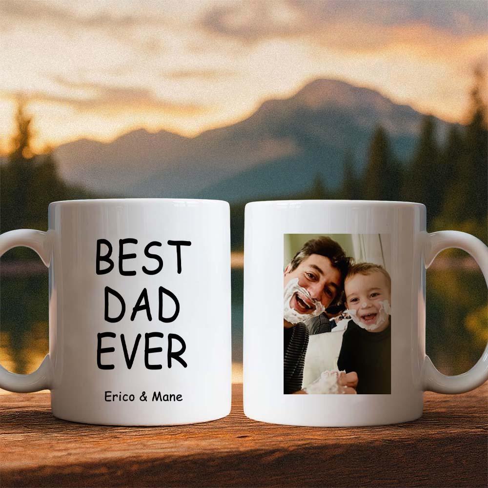 Personalized Father’s Day Mug with Photo Custom Coffee Cup for Dad Best Dad Gift - MyPhotoSocksAu