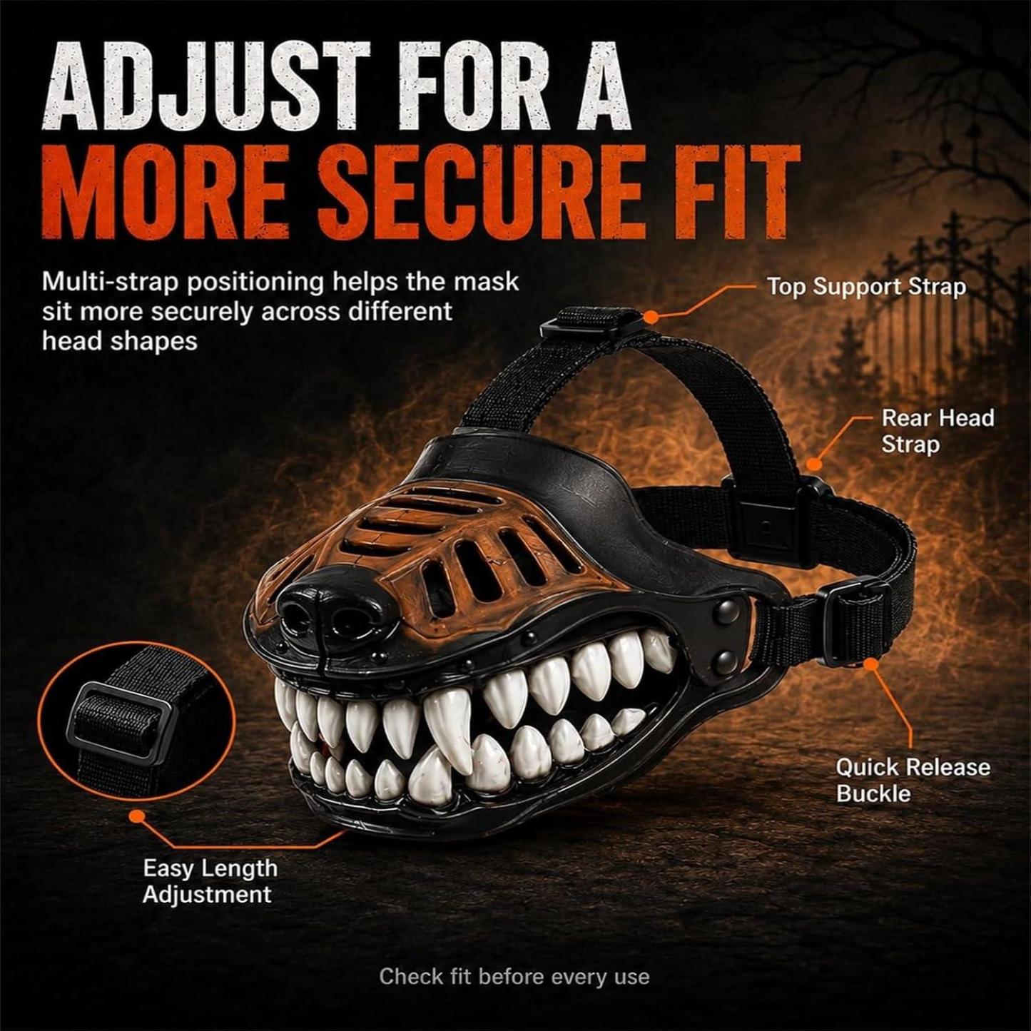 Monster Dog Muzzle, Dog Training Muzzle, Prevents Barking,Chews,for Small,Medium and Large Dogs,for Halloween,Party Costume Or Treat with Adjustable Straps - MyPhotoSocksAu