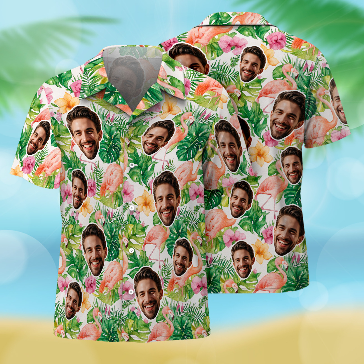 Custom Men Hawaiian Shirts Face Mens Aloha Shirt Sewing Pattern Hawaiian Shirt Gift for Summer Vibe Holiday - MyPhotoSocksAu