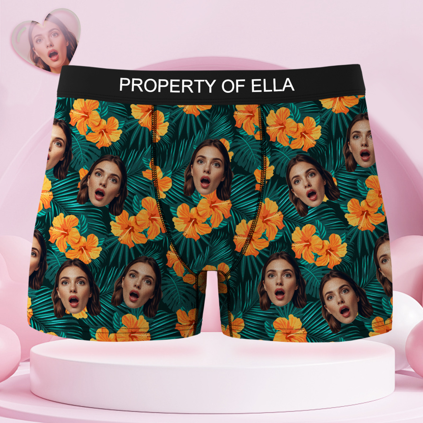 Custom Mash Face Boxer Shorts Men's Face Underwear Funny Lovers Boxer Gifts Colorful